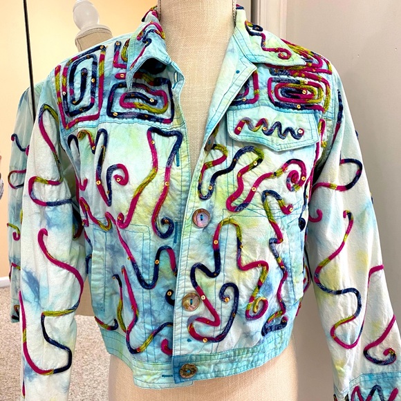 YAK MAGIK Jackets & Blazers - 🍋YAK MAGIK TIE DYE boho jacket Sz xs